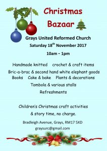 Christmas Bazaar Grays URC